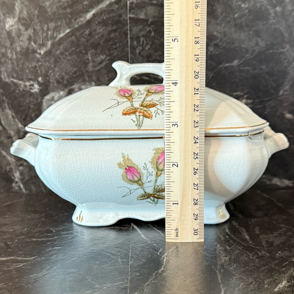 ROYAL IRONSTONE ALFRED MEAKING Serving Dish and Spoon - Picture 2 of 16